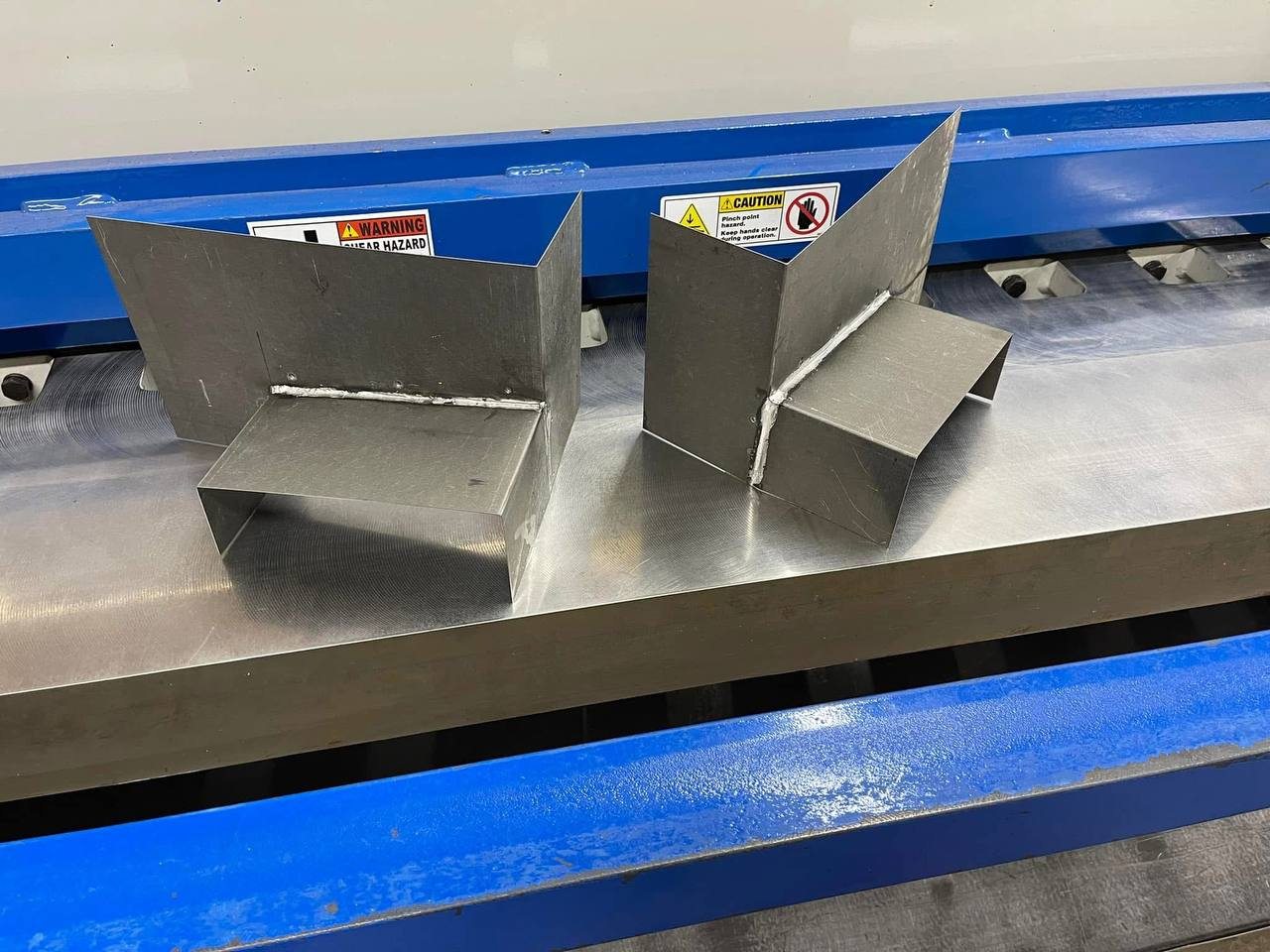 A run of custom flashing profiles fresh off the press brake